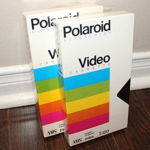 3/$21❤️new Polaroid Supercolor T-120 VHS cassette tape vintage Japan made